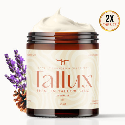 Tallux Premium Whipped Tallow Balm with Manuka Honey, Vitamin C, Hyaluronic Acid & Niacinamide – Deeply Moisturizing for Body, Face & Lips
